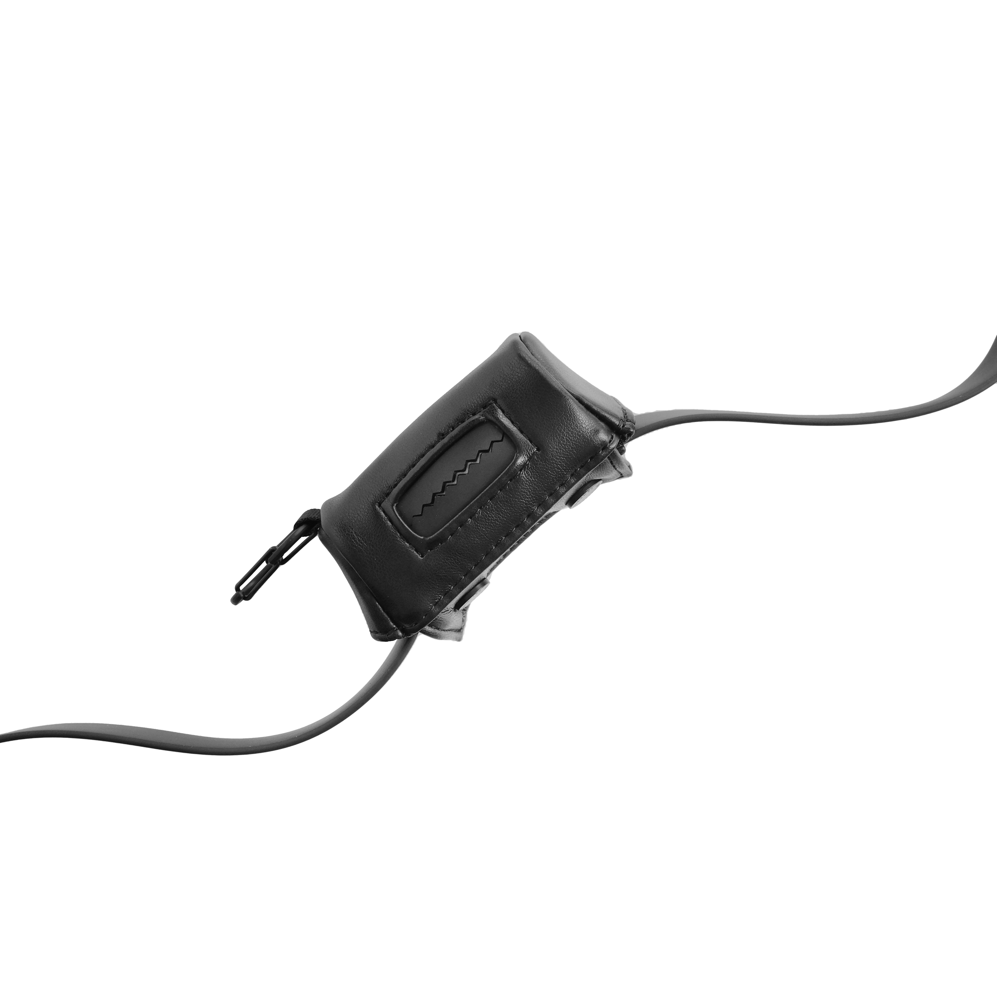 MEMO POO Bag dispenser in leather in Black