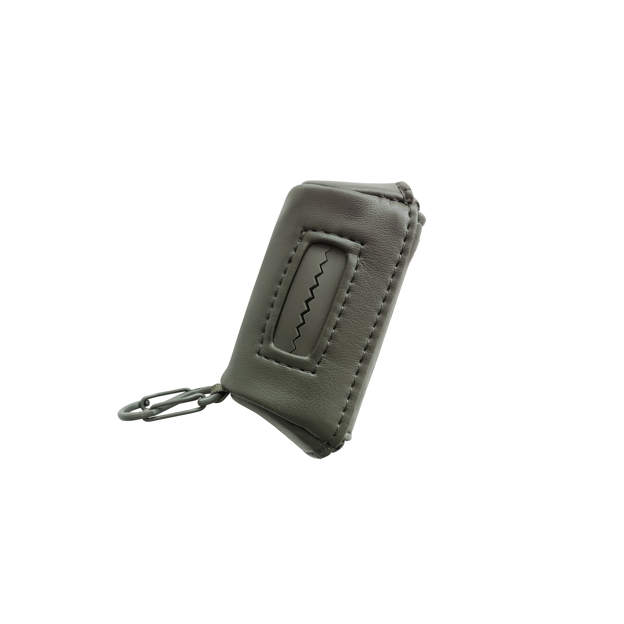 MEMO POO Bag dispenser in leather in green