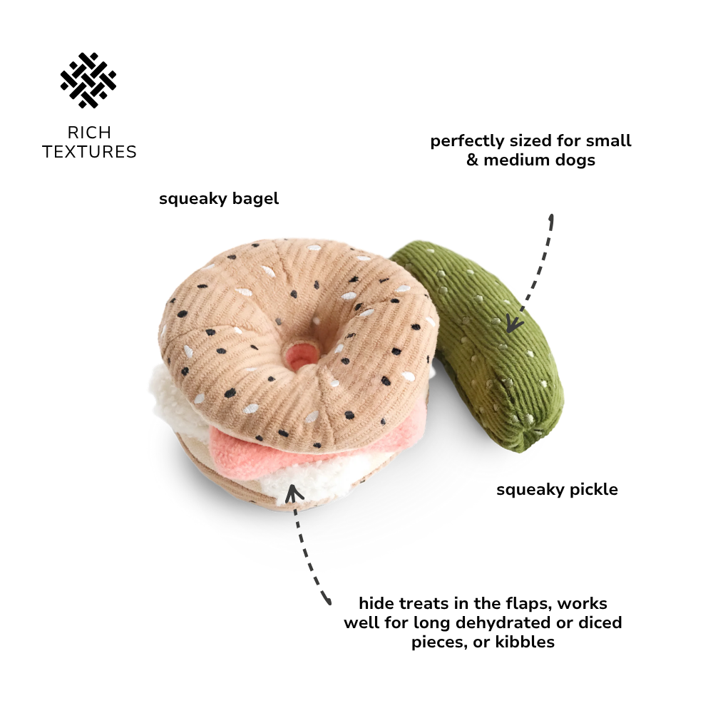 Bagel + Pickle - Enrichment and Interactive Dog Toy | Puzzle Dog Bagel + Pickle - Enrichment and Interactive Dog Toy | Puzzle Dog