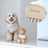 Mocha Stripe Dog Bandana