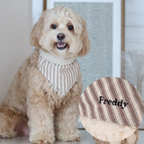 Mocha Stripe Dog Bandana