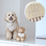 Mocha Stripe Dog Bandana