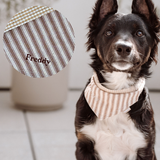 Mocha Stripe Dog Bandana