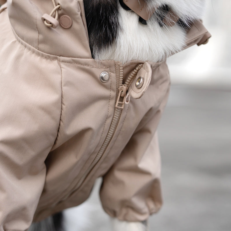 Brooklyn Raincoat Camel Beige color Dog Clothes Dog apparel 