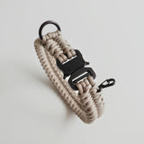 Paracord handwoven braid dog Collar in Dunes Pink