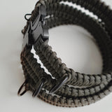 Paracord handwoven braid dog Collar in Dunes Pink