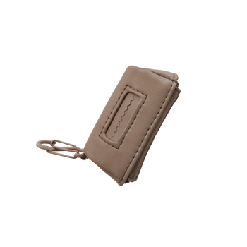 MEMO POO Bag dispenser in leather in camel